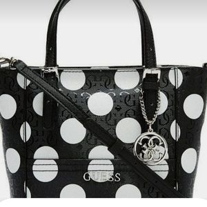 Vintage Guess DeLaney Polka-dot tote